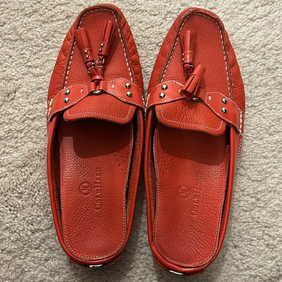 Cole Haan Drivers Flats Mules Coral Color - Picture 2 of 6